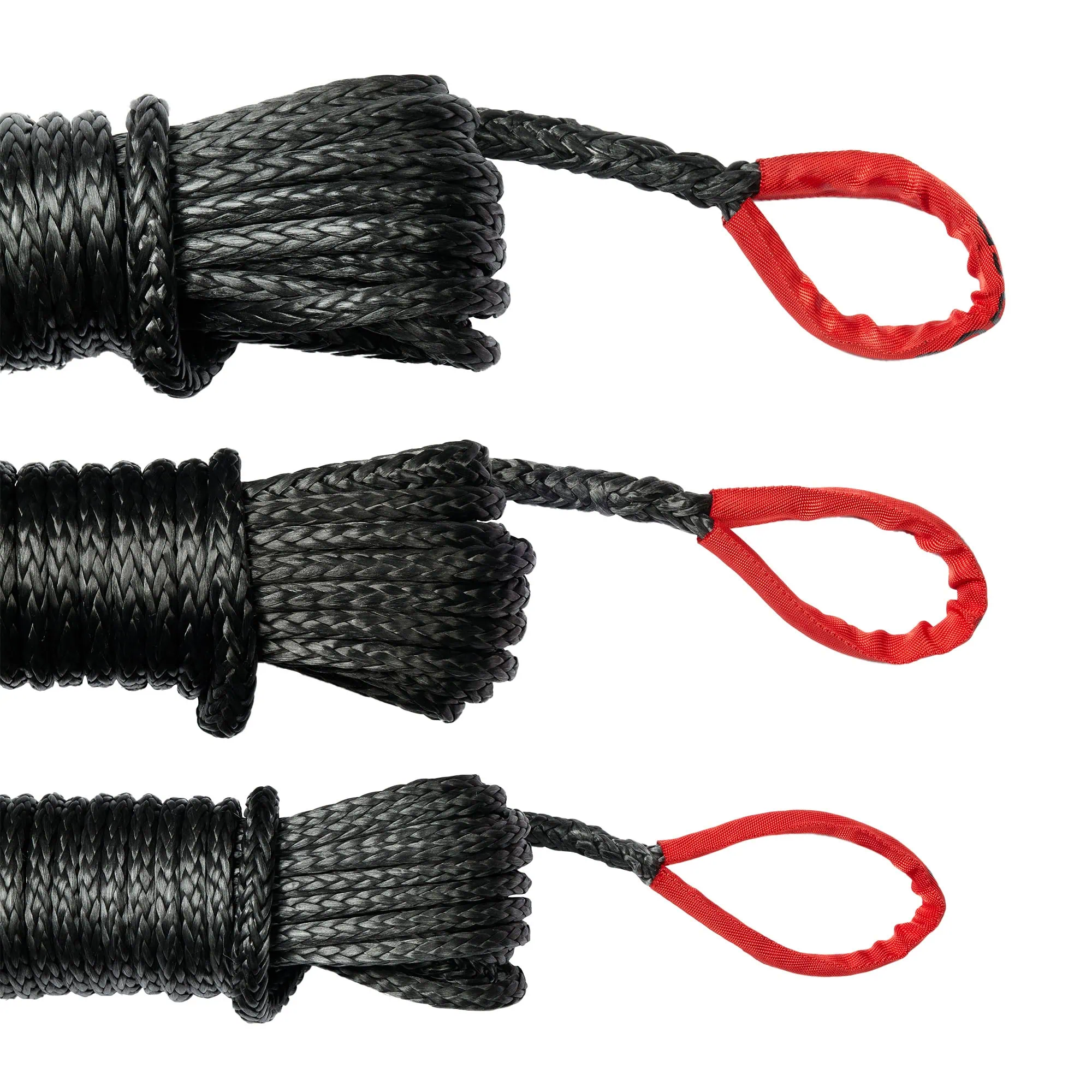 13,200KG Black SaberPro Winch Extension Rope w/Red Sheath Eyes - 20M - Image 2