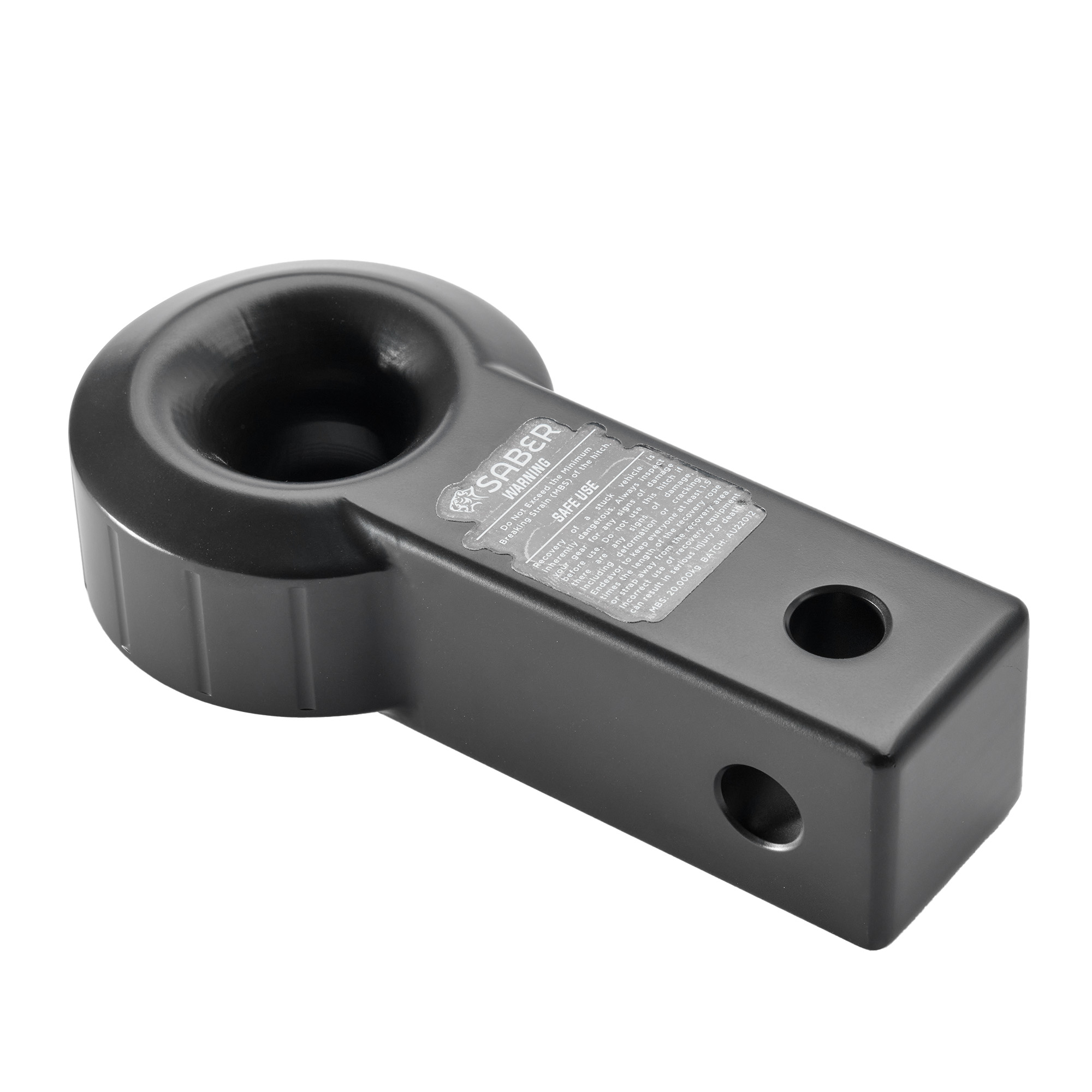 7075 Aluminium Rope Friendly Recovery Hitch - Cerakote Black - Image 3