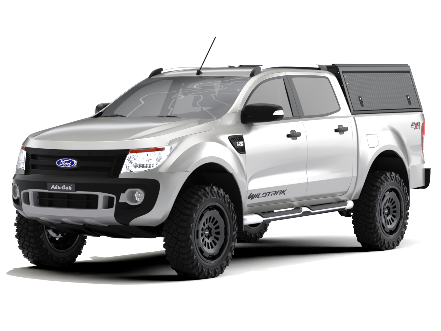 Kastikate Alu-Cab Guard - Ford Ranger 2012-2022 Double Cab - must, rihvel