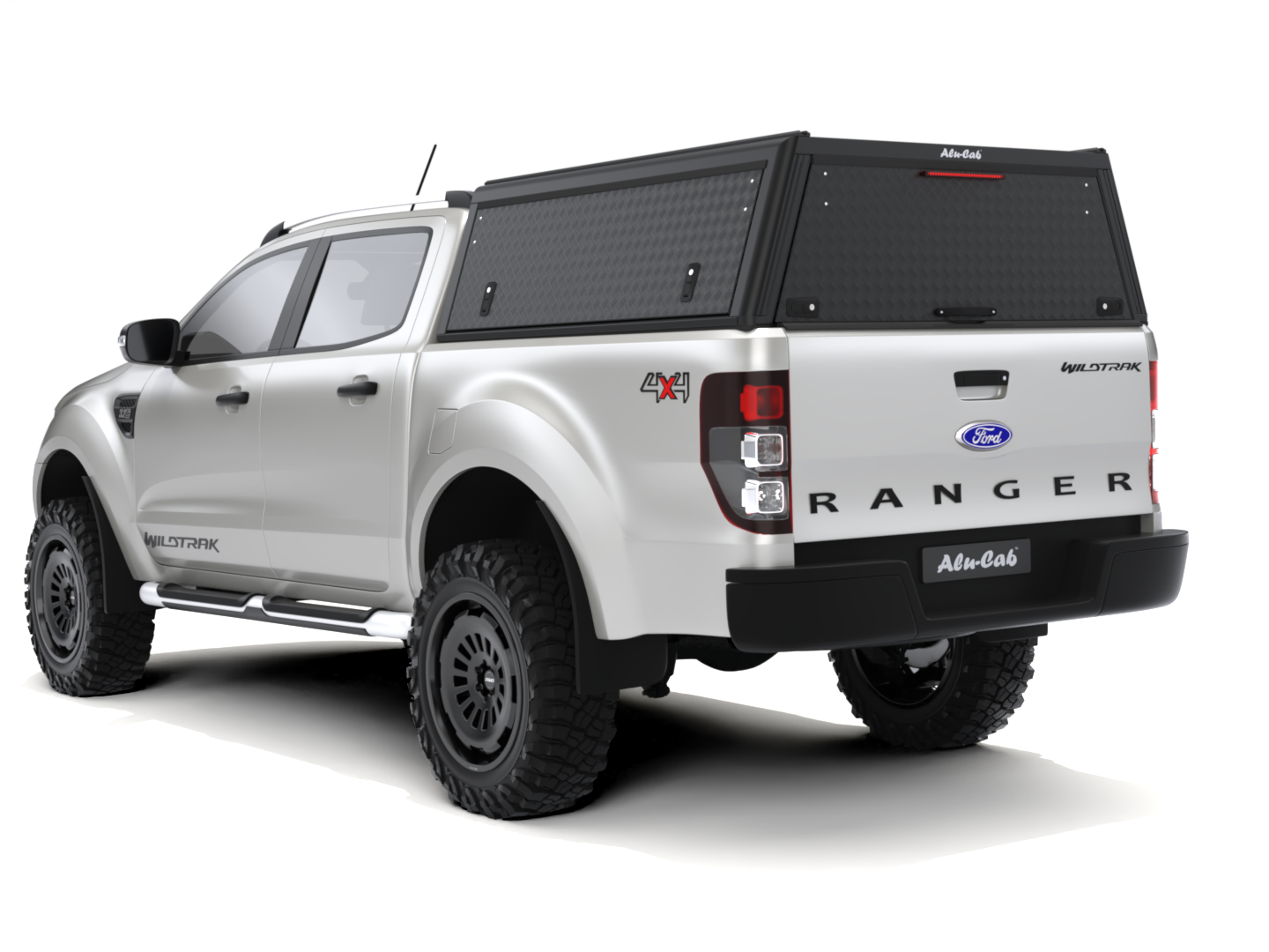 Kastikate Alu-Cab Guard - Ford Ranger 2012-2022 Double Cab - must, rihvel - Image 3