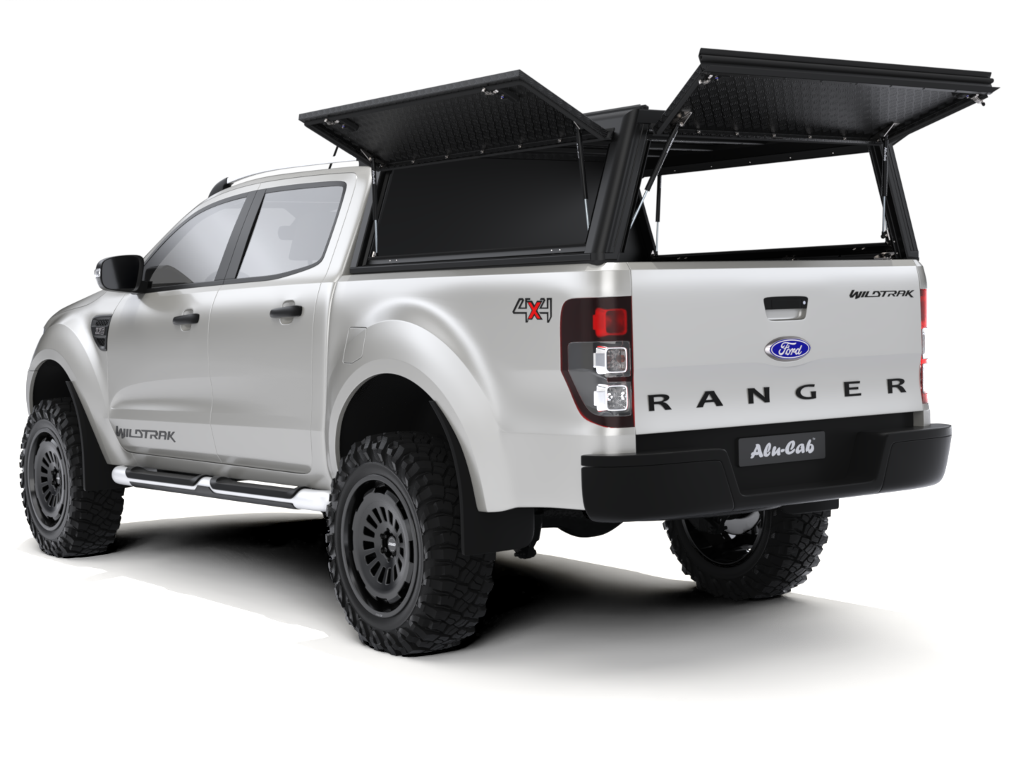 Kastikate Alu-Cab Guard - Ford Ranger 2012-2022 Double Cab - must, rihvel - Image 4
