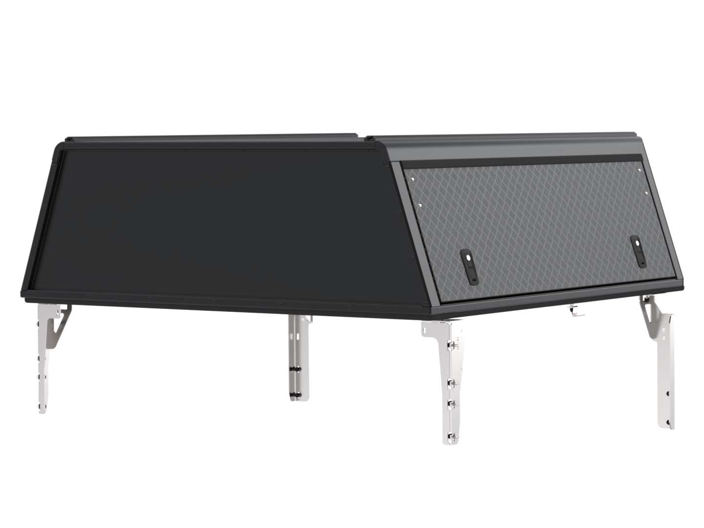 Kastikate Alu-Cab Guard - Ford Ranger 2012-2022 Double Cab - must, rihvel - Image 9