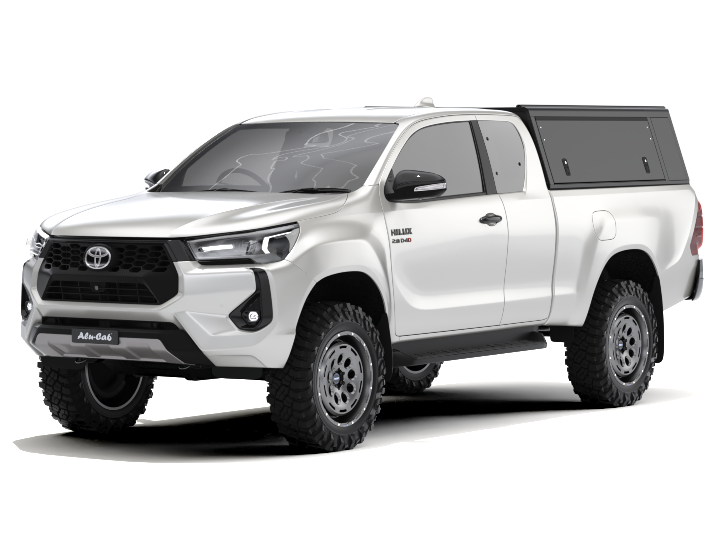 Kastikate Alu-Cab Guard - Toyota Hilux 2016-2025 Extra Cab - must / sile