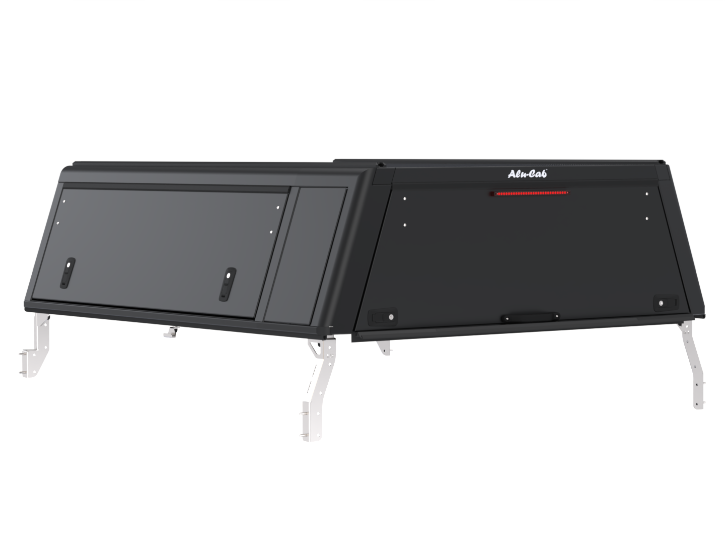 Kastikate Alu-Cab Guard - Toyota Hilux 2016-2025 Extra Cab - must / sile - Image 10