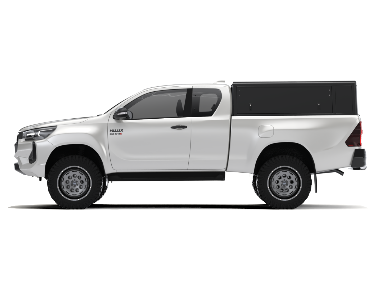 Kastikate Alu-Cab Guard - Toyota Hilux 2016-2025 Extra Cab - must / sile - Image 5