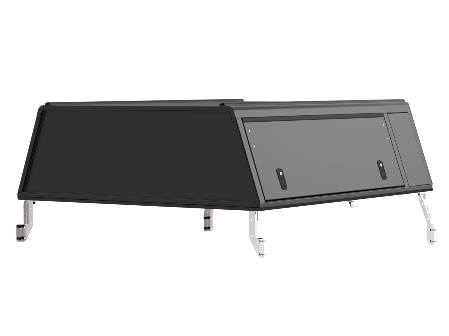 Kastikate Alu-Cab Guard - Toyota Hilux 2016-2025 Extra Cab - must / sile - Image 9