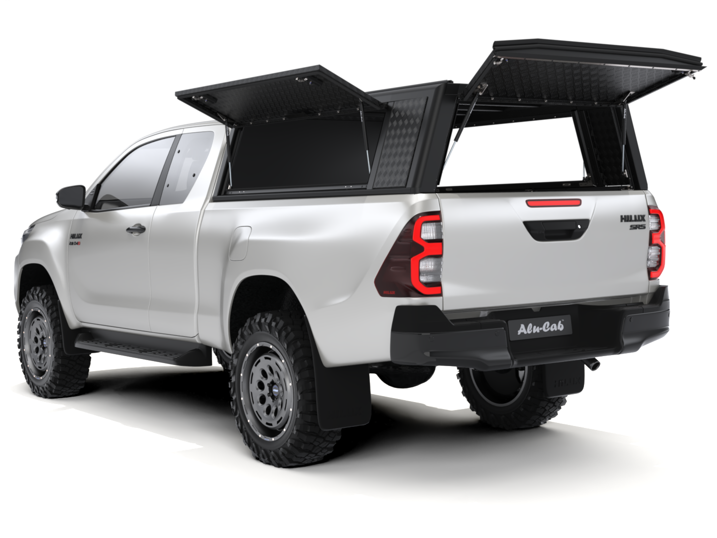Kastikate Alu-Cab Guard - Toyota Hilux 2016-2025 Extra Cab - must / rihvel - Image 4