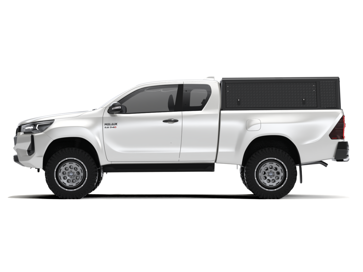 Kastikate Alu-Cab Guard - Toyota Hilux 2016-2025 Extra Cab - must / rihvel - Image 5