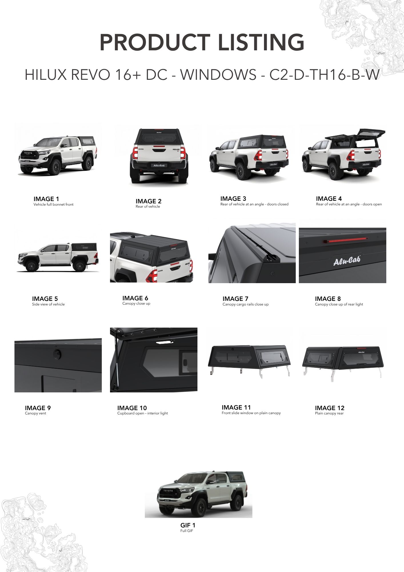 Kastikate Alu-Cab Contour - Toyota Hilux Revo 2016-2025 D/cab - akendega - Image 13