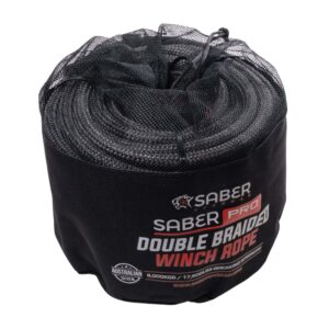 SaberPro Double Braided 30M Winch Rope (black)